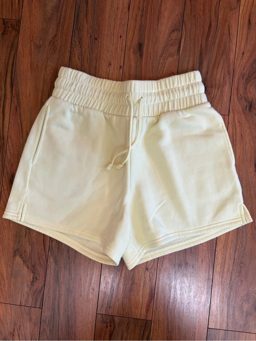 Butter Yellow Elastic-Waist Women’s Shorts